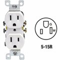 Leviton 15A White Shallow Grounded 5-15R Duplex Outlet 212-05320-WCP